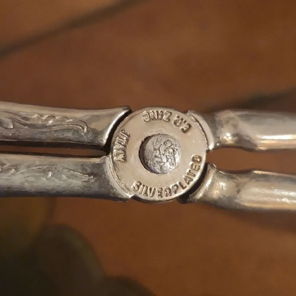 Vintage Italy Silverplated Salad Tongs